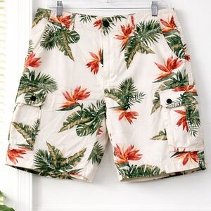 🌴 Arizona Jean Co. Tropical Floral Cargo Shorts – Men’s 34 – NWT